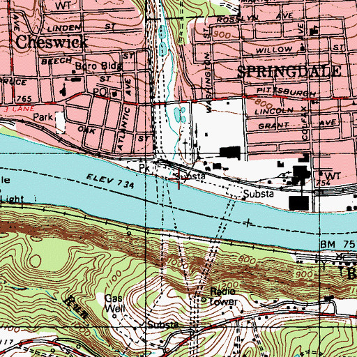 Topographic Map of Tawney Run, PA