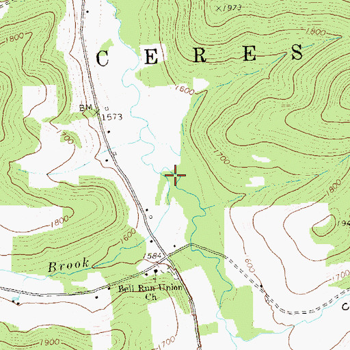 Topographic Map of Taylor Brook, PA