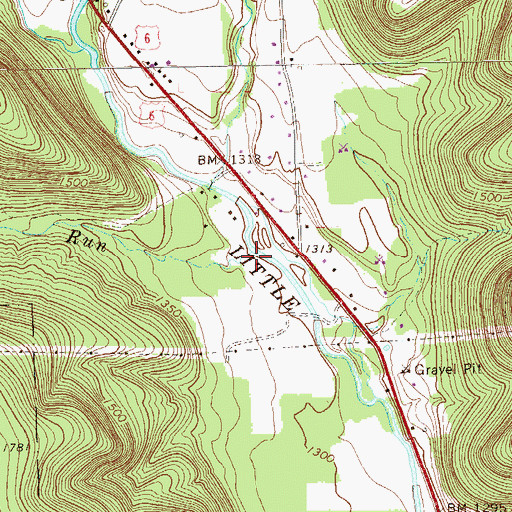 Topographic Map of Taylor Run, PA