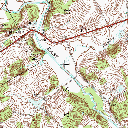 Topographic Map of Taylor Run, PA