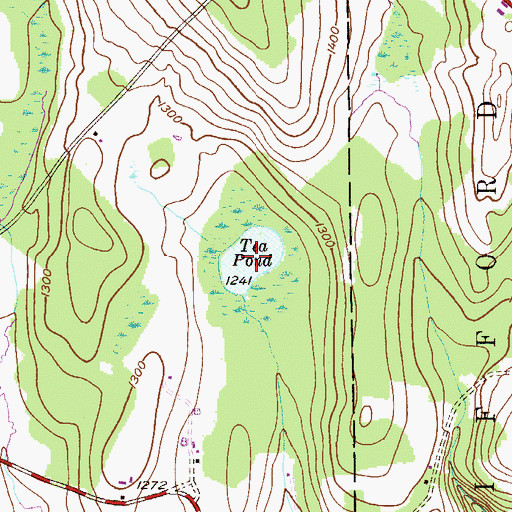 Topographic Map of Tea Pond, PA