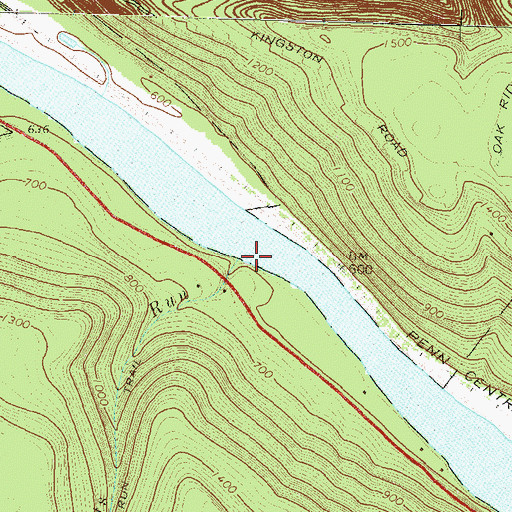 Topographic Map of Teats Run, PA