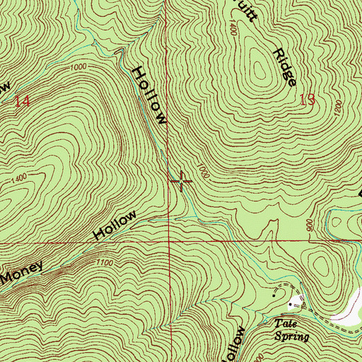 Topographic Map of Gifford Hollow, AL