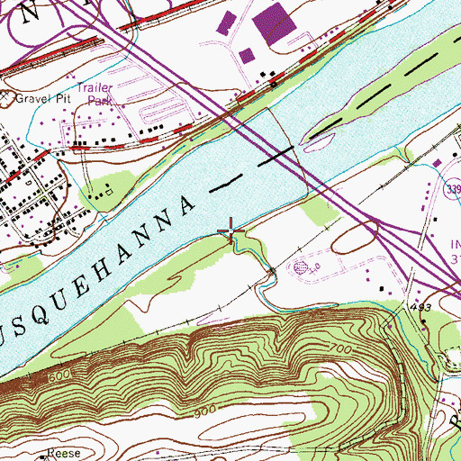 Topographic Map of Tenmile Run, PA