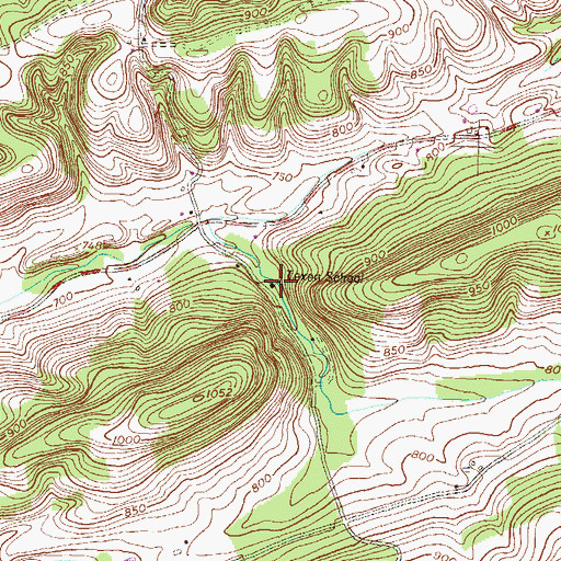 Topographic Map of Texen School, PA
