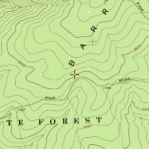 Topographic Map of The Barrens, PA