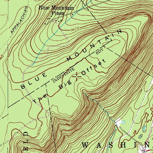 Topographic Map of The Big Offset, PA