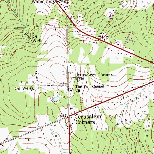 Topographic Map of The Full Gospel Church, PA
