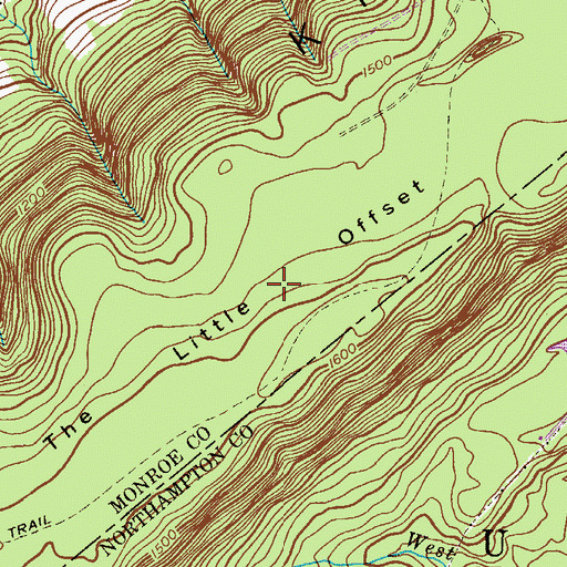 Topographic Map of The Little Offset, PA