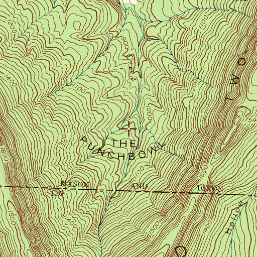 Topographic Map of The Punchbowl, PA