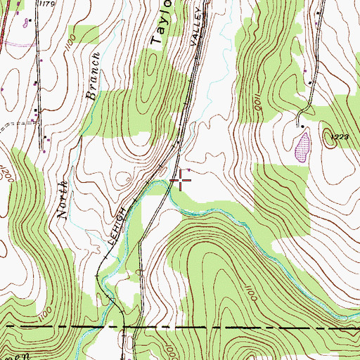 Topographic Map of Thomas Creek, PA