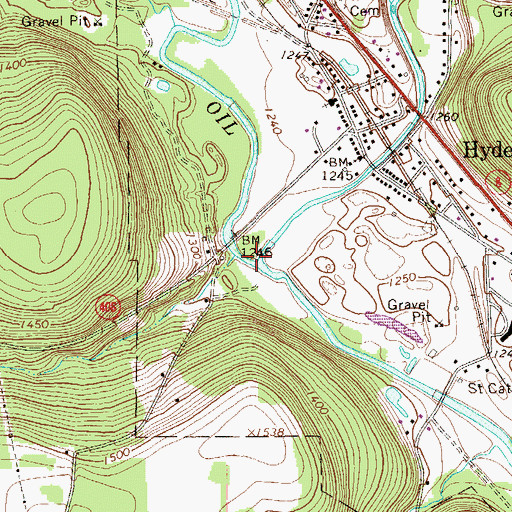 Topographic Map of Thompson Creek, PA