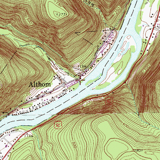 Topographic Map of Thompson Run, PA