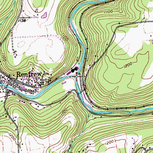 Topographic Map of Thorn Creek, PA