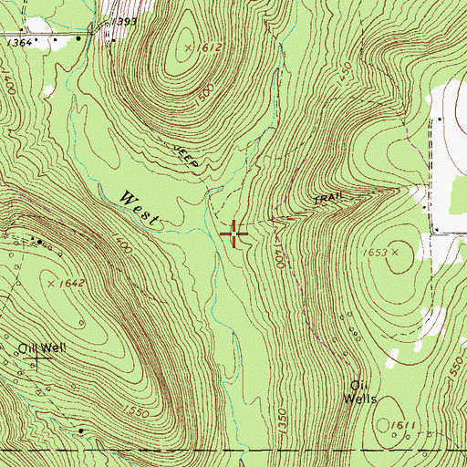 Topographic Map of Three Bridge Run, PA