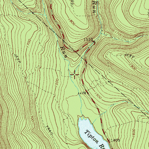 Topographic Map of Three Springs Run, PA