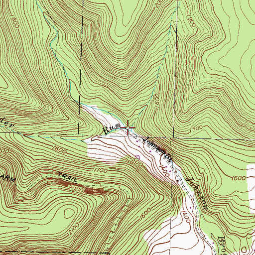 Topographic Map of Thunder Run, PA