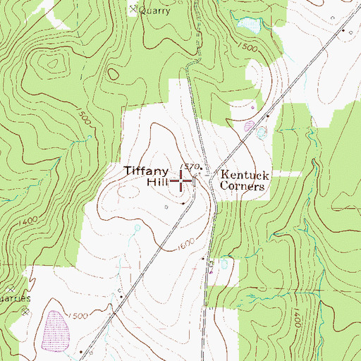Topographic Map of Tiffany Hill, PA