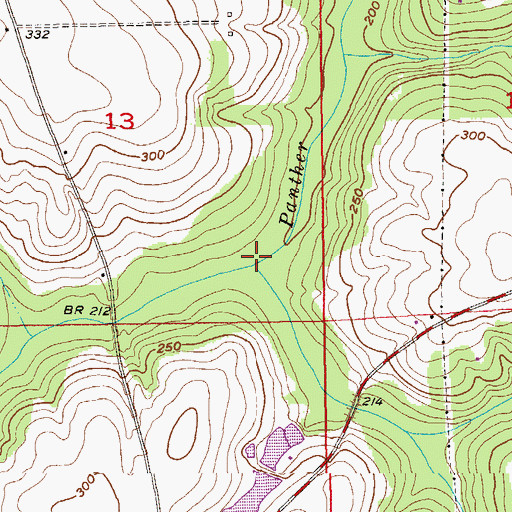 Topographic Map of Gilley Mill Creek, AL