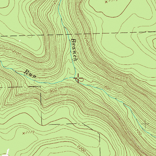 Topographic Map of Tinker Run, PA
