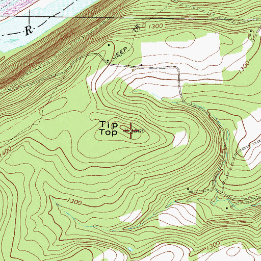 Topographic Map of Tip Top, PA