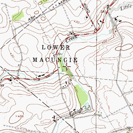 Topographic Map of Toad Creek, PA