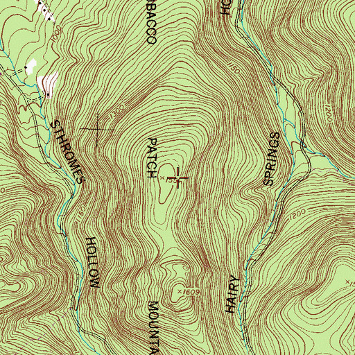 Topographic Map of Tobacco Patch Mountain, PA
