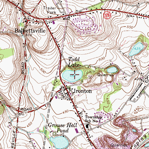 Topographic Map of Todd Lake, PA
