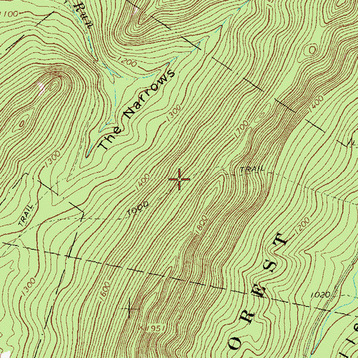 Topographic Map of Todd Trail, PA