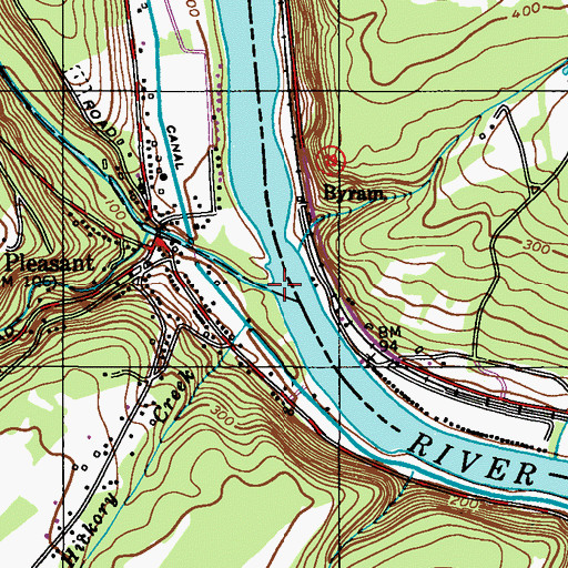 Topographic Map of Tohickon Creek, PA