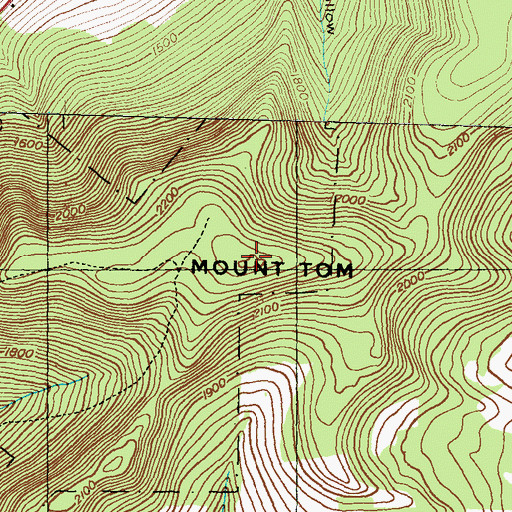 Topographic Map of Mount Tom, PA