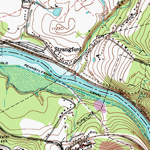 Topographic Map of Toms Run, PA