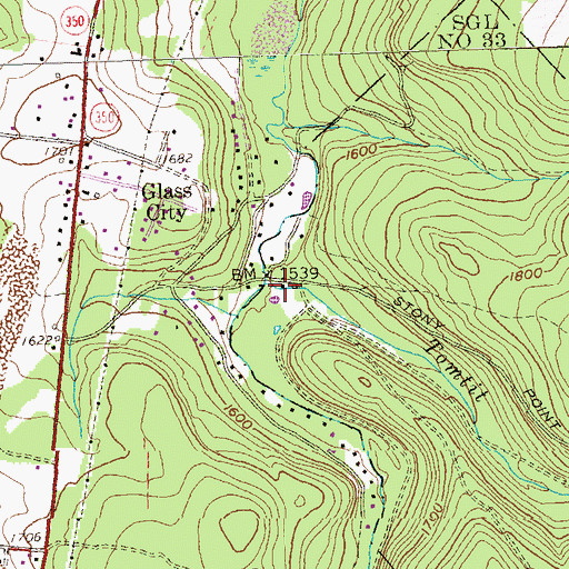 Topographic Map of Tomtit Run, PA