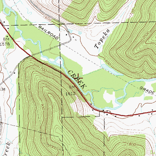 Topographic Map of Topeka Creek, PA