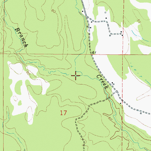 Topographic Map of Gilmer Branch, AL