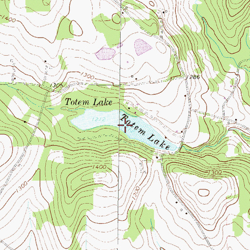Topographic Map of Totem Lake, PA