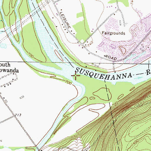 Topographic Map of Towanda Creek, PA