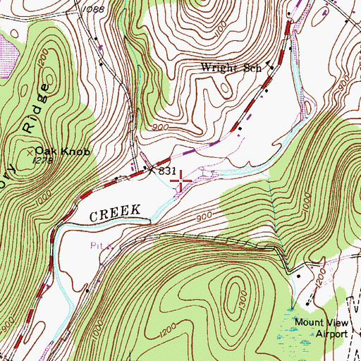 Topographic Map of Tower Branch, PA