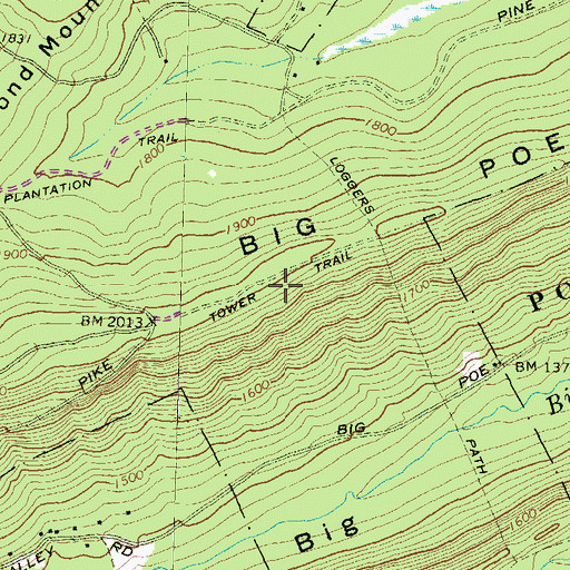 Topographic Map of Tower Trail, PA