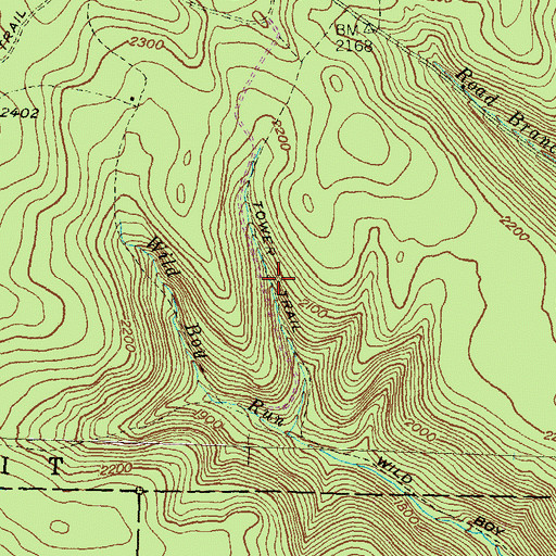 Topographic Map of Tower Trail, PA