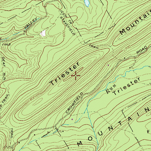 Topographic Map of Triester Mountain, PA