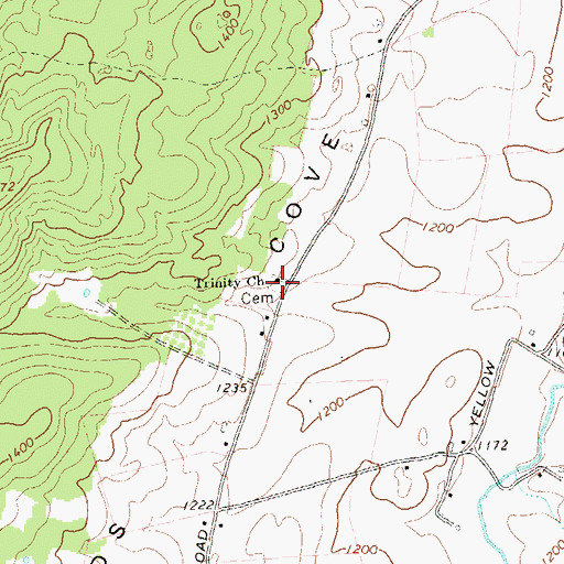 Topographic Map of Trinity Church, PA