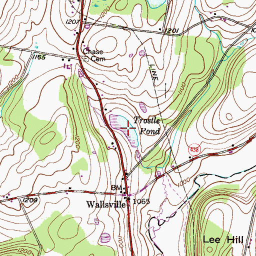 Topographic Map of Trostle Pond, PA