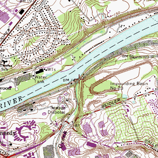 Topographic Map of Trout Creek, PA
