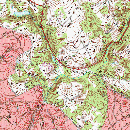 Topographic Map of Trout Run, PA