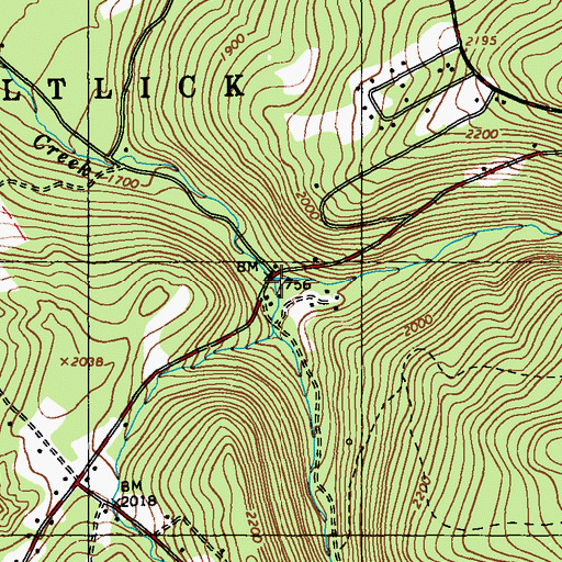 Topographic Map of Trout Run, PA