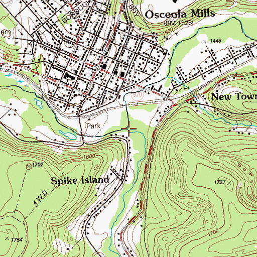 Topographic Map of Trout Run, PA
