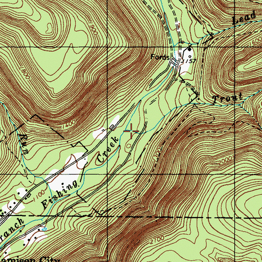 Topographic Map of Trout Run, PA