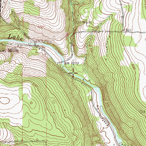 Topographic Map of Trout Run, PA