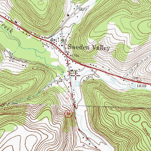 Topographic Map of Trout Run, PA